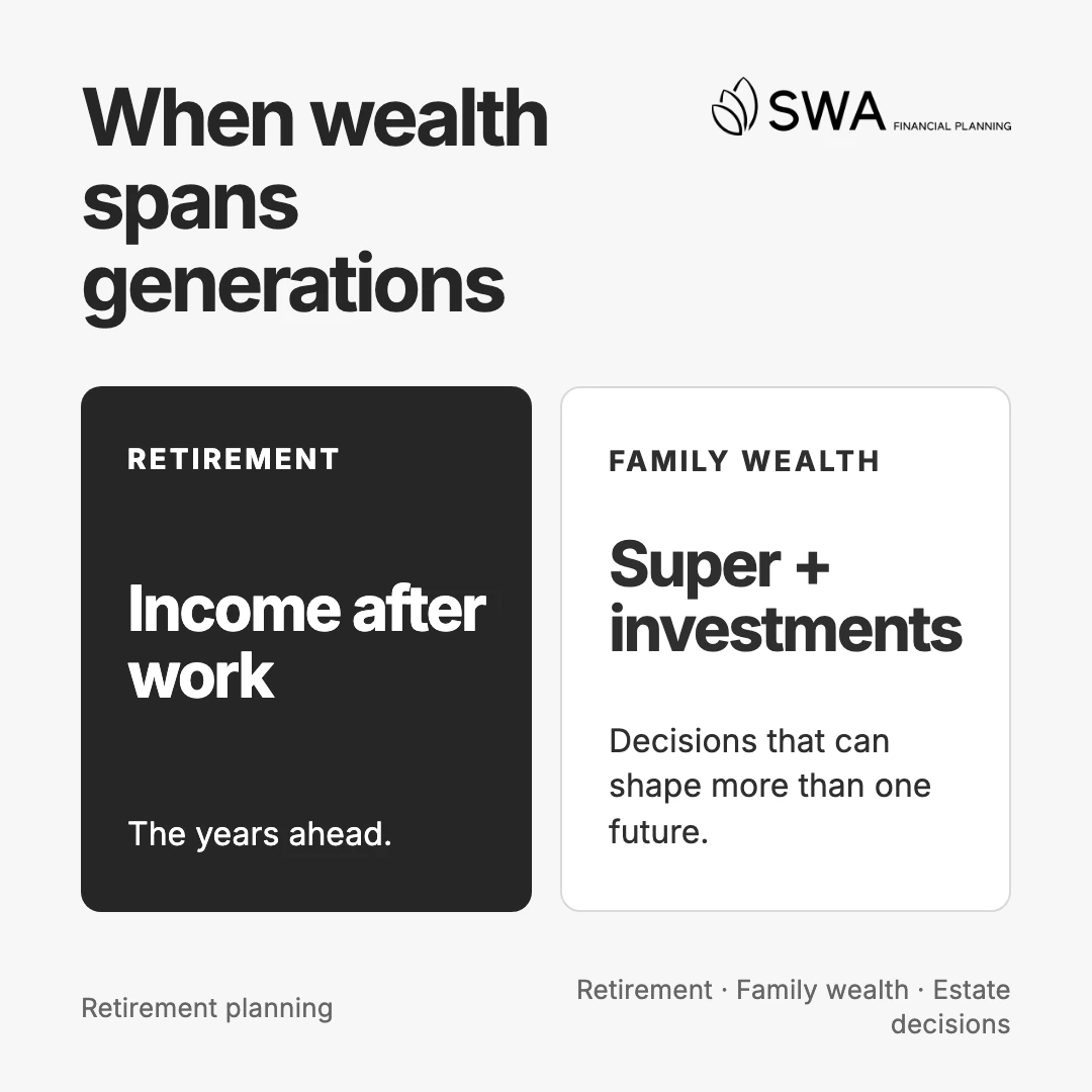 Intergenerational comparison ad creative